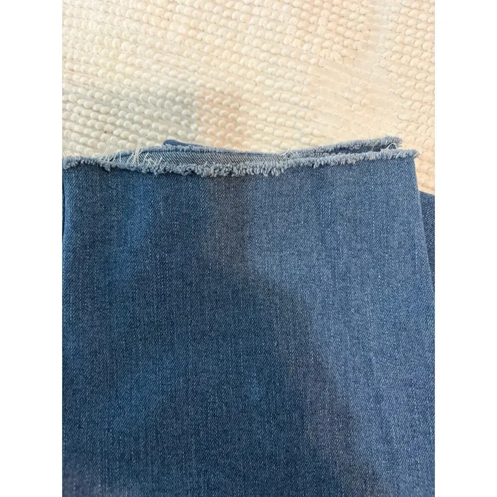 Social Standard by Sanctuary Slim Straight Jeans Women's Blue Stretch Raw Hem 10 - Picture 5 of 7